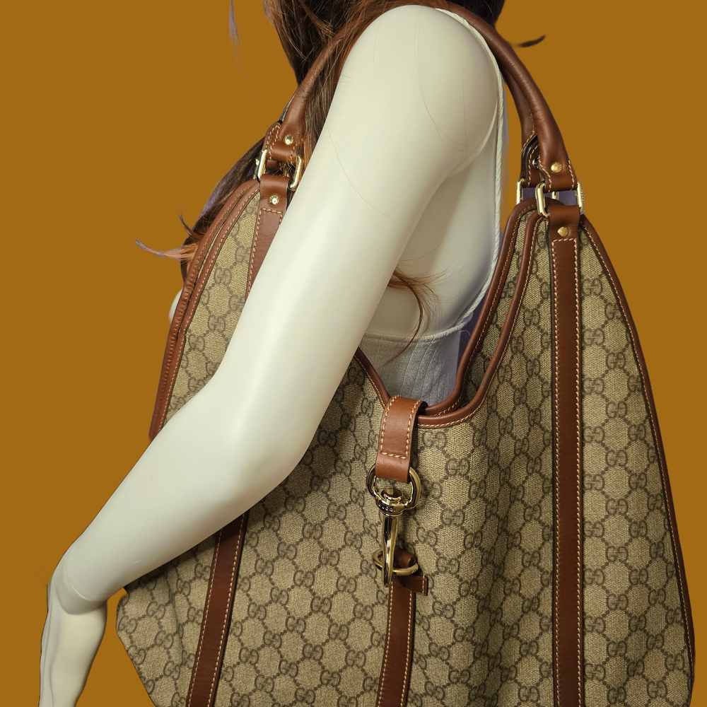 Gucci Brown Monogram Tote Bag
